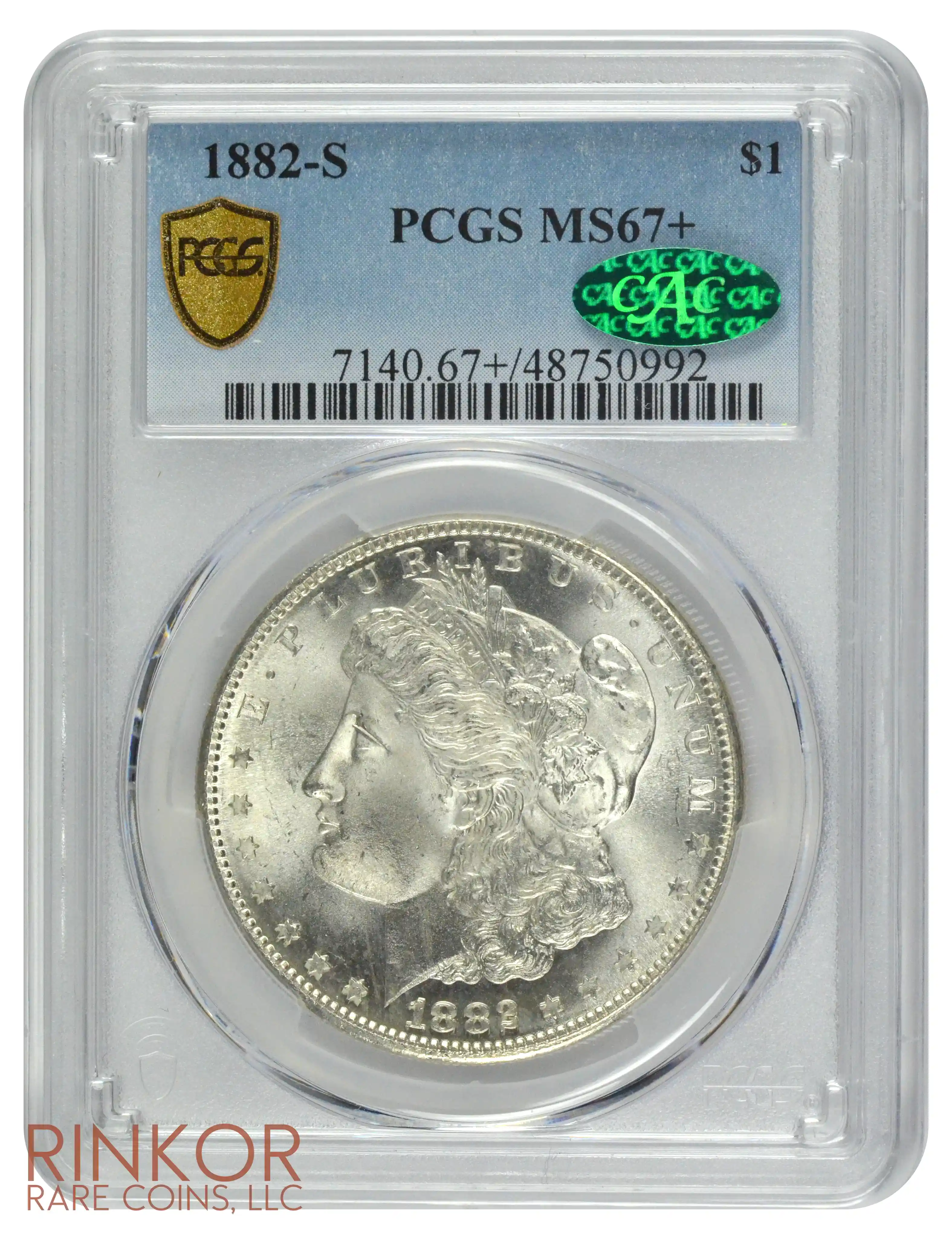 1882-S $1 PCGS MS 67+ CAC