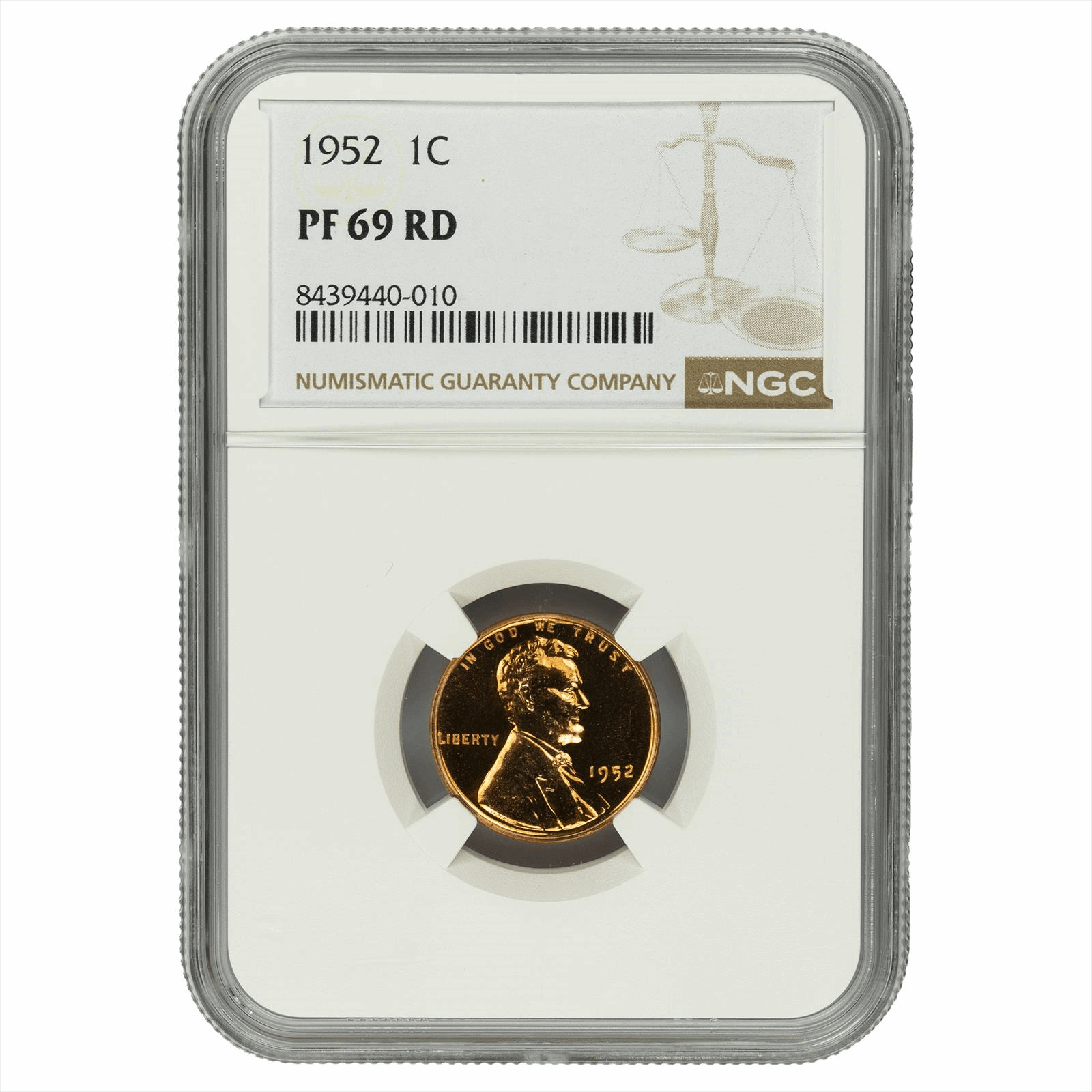 1952 Lincoln Wheat Cent 1C NGC PF 69 RD