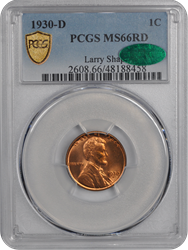 1930-D Lincoln PCGS CAC RD 66 