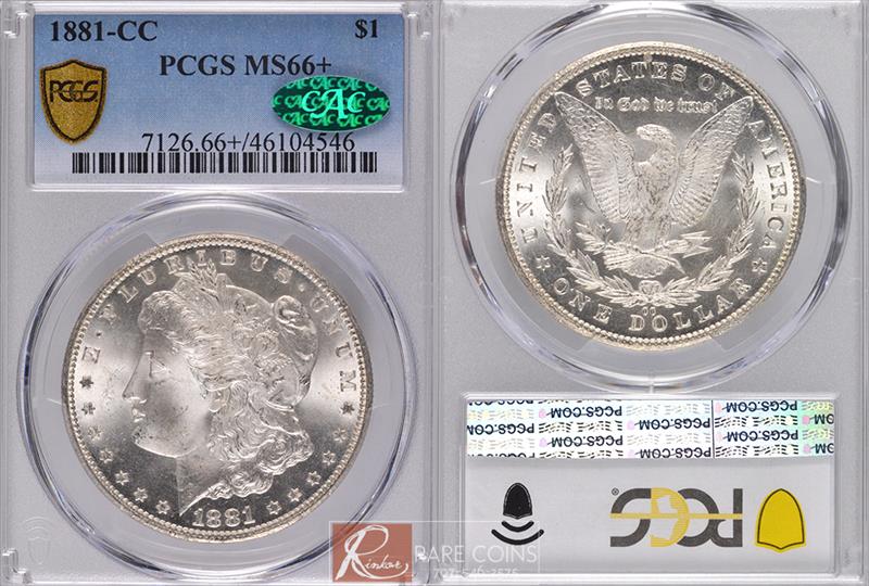 1881-CC $1 PCGS MS 66+ CAC
