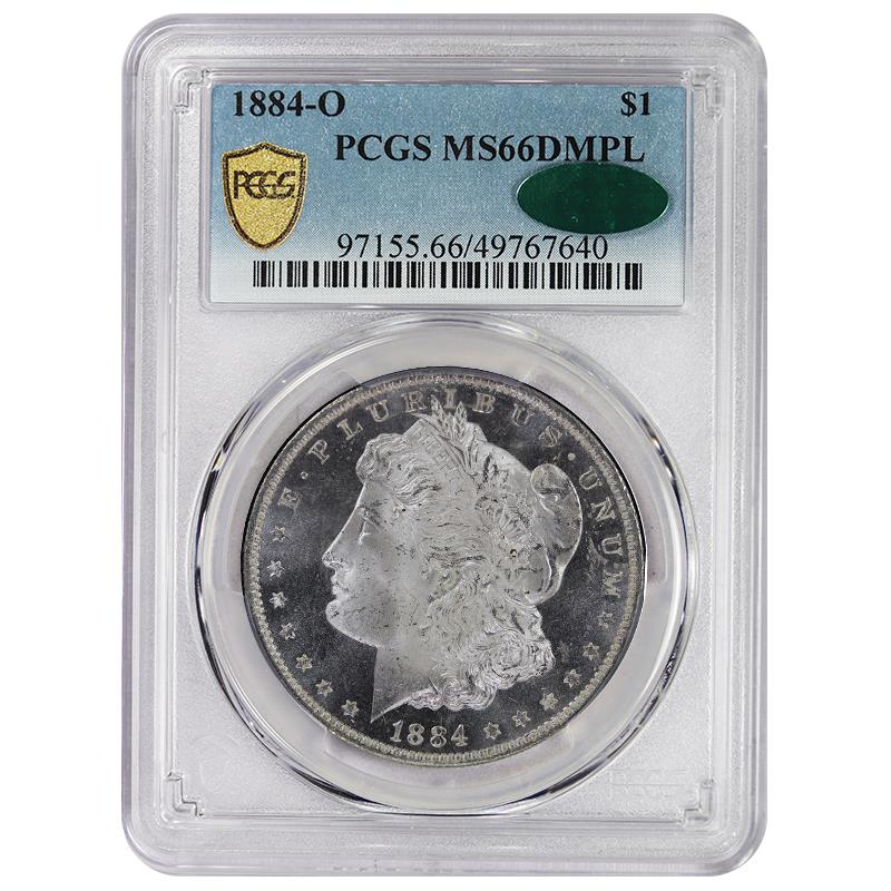 1884-O Morgan Silver Dollar $1, PCGS MS66 DMPL CAC - So Rare in this Grade