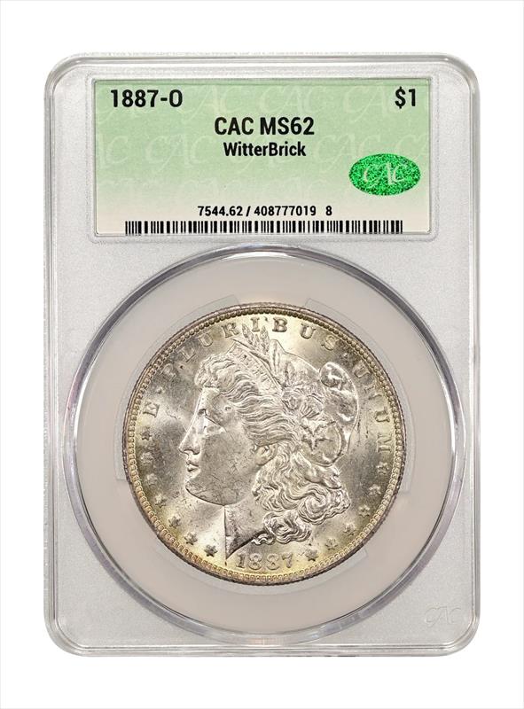 1887-O $1 CACG MS 62 WitterBrick