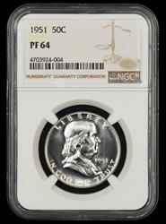 1951 50C NGC PF 64