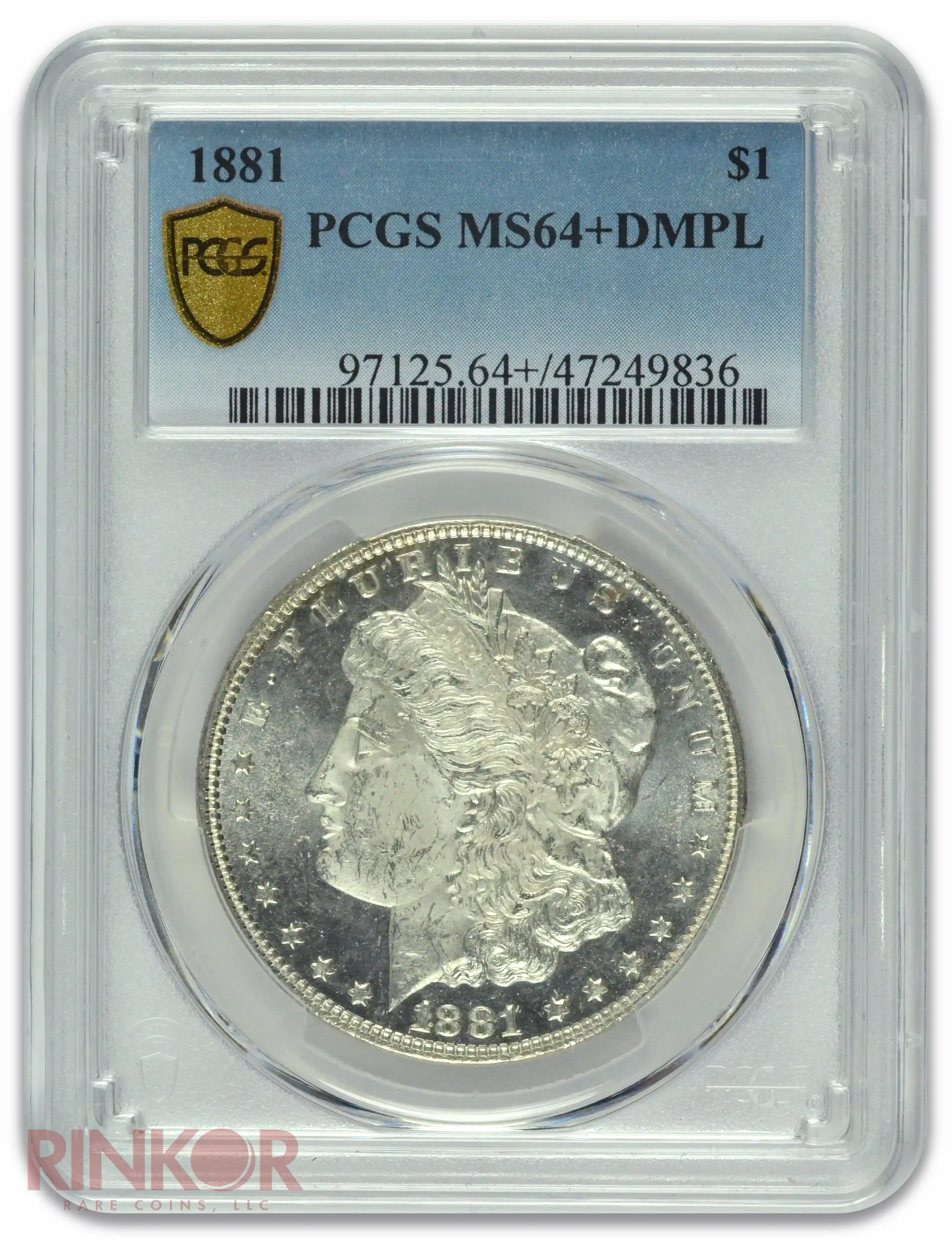 1881 $1 Morgan Dollar PCGS MS 64+ DMPL