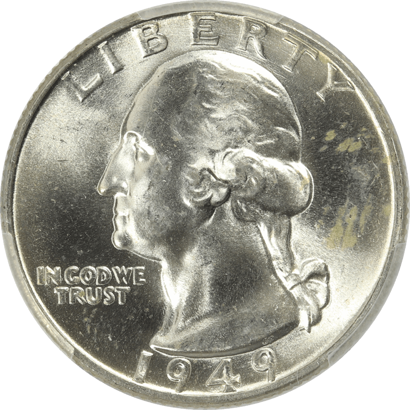 1949 Washington Quarter 25c, PCGS MS 65 