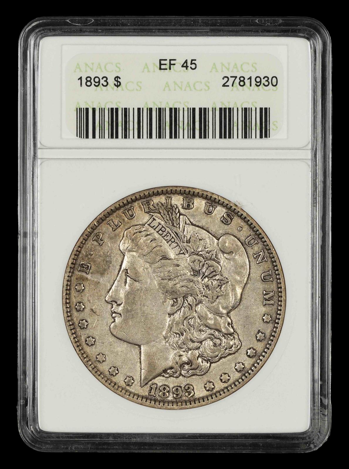 1893 $1 ANACS EF45