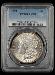 1904 $1 PCGS AU-58