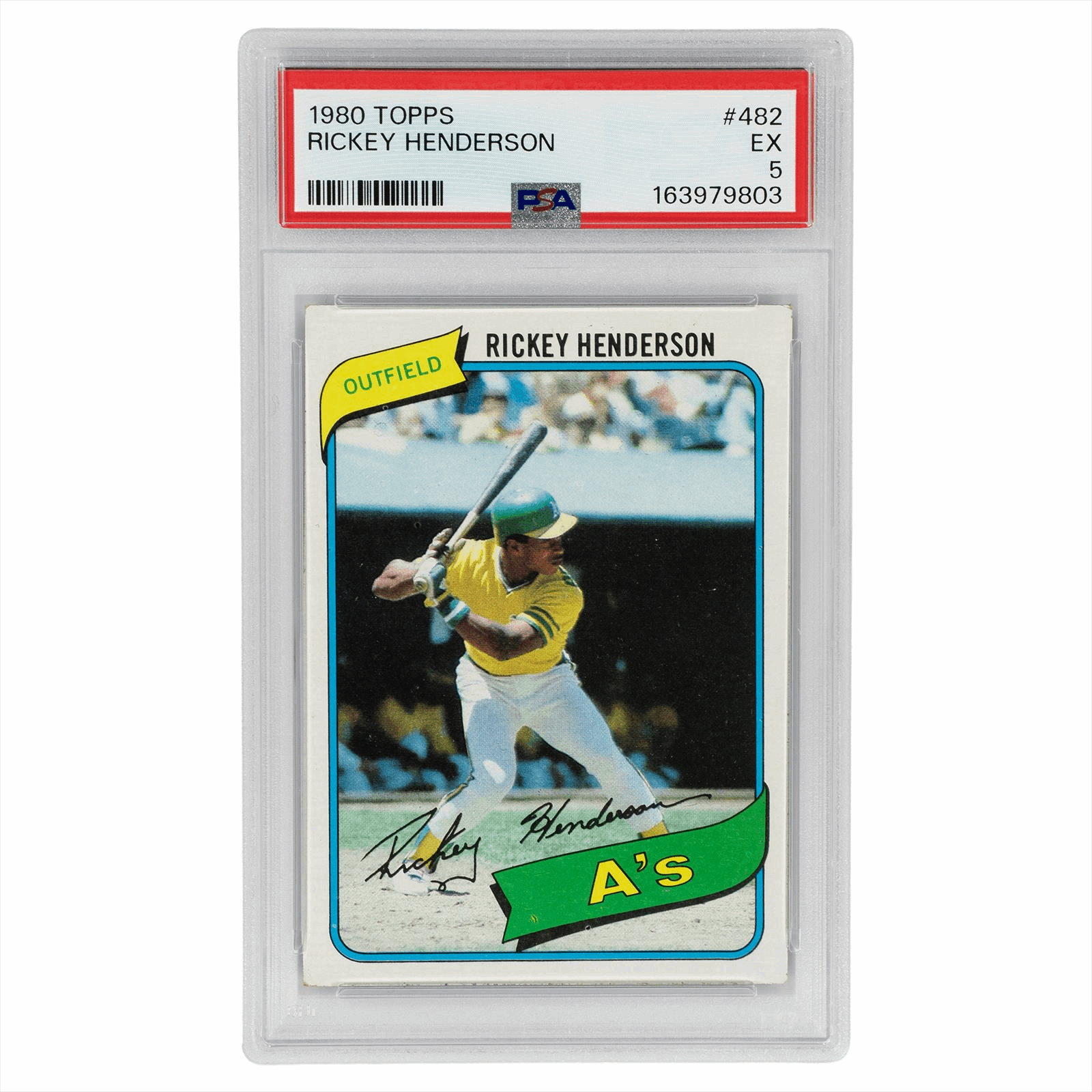 1980 Topps Rickey Henderson #482 PSA  EX 5
