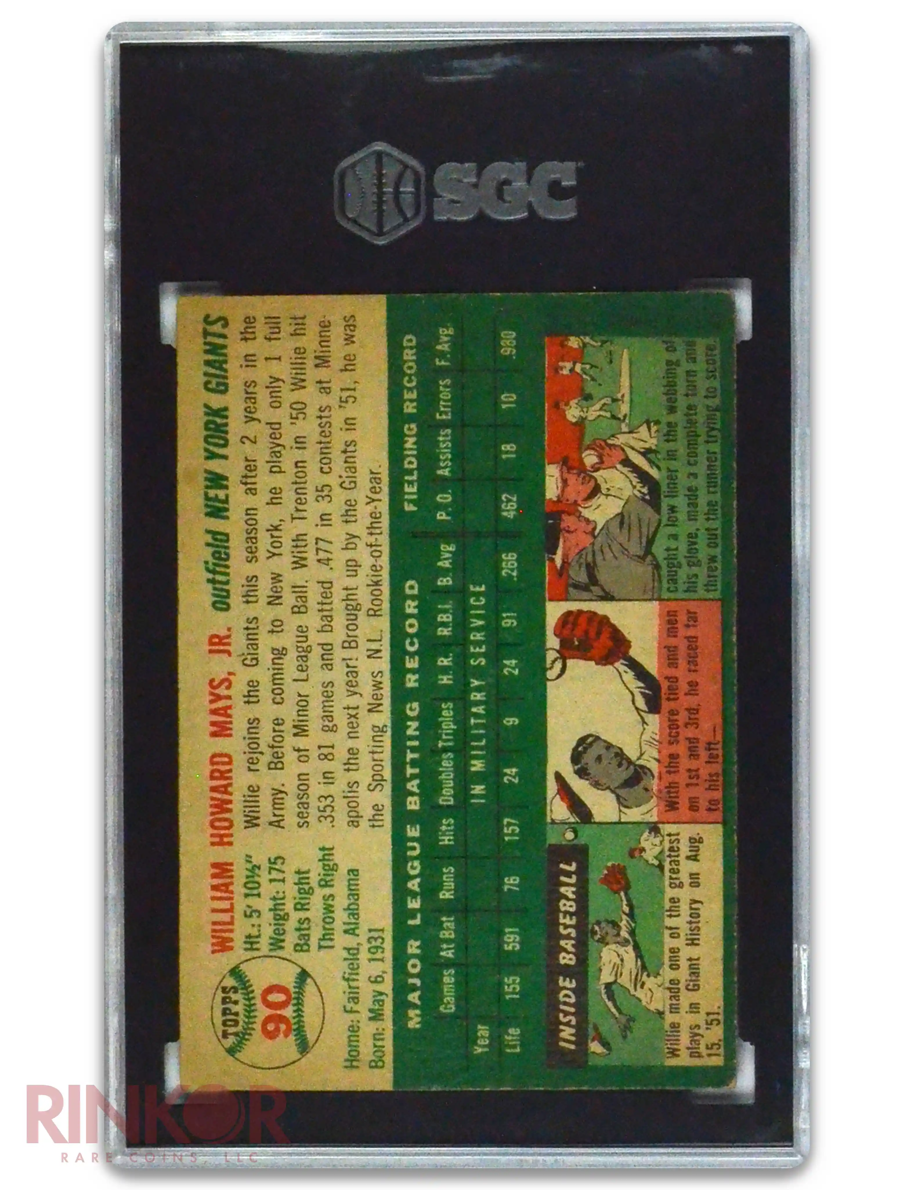 1954 Topps Willie Mays #90 SGC EX-5