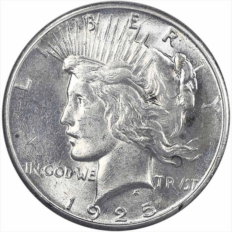 1925 Peace Silver Dollar $1,  Choice Uncirculated 