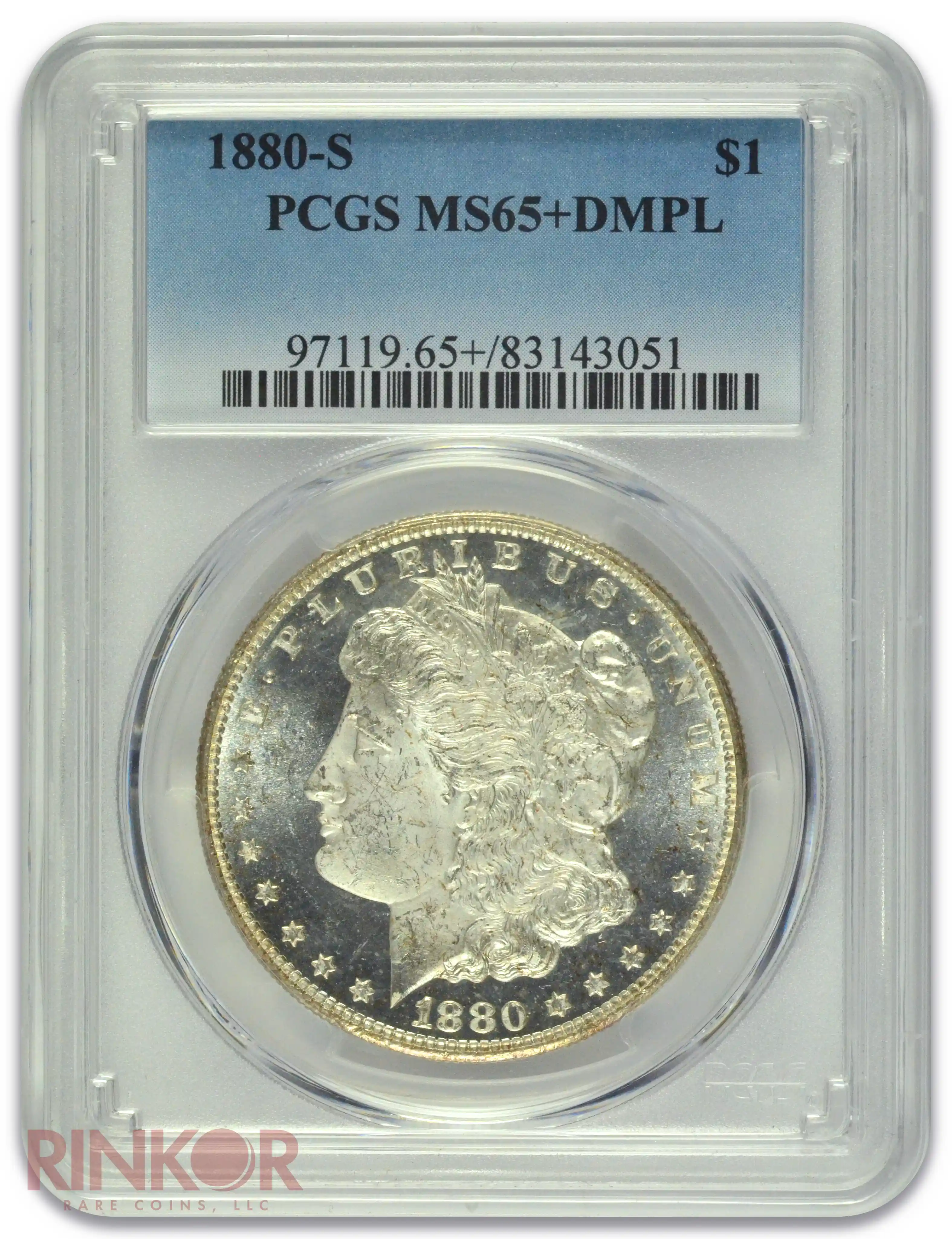 1880-S $1 Morgan Dollar PCGS MS 65+ DMPL