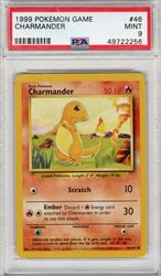1999 Pokemon Game Charmander #46 PSA Mint 9 