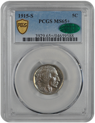 1915-S Buffalo PCGS CAC MS 65 +