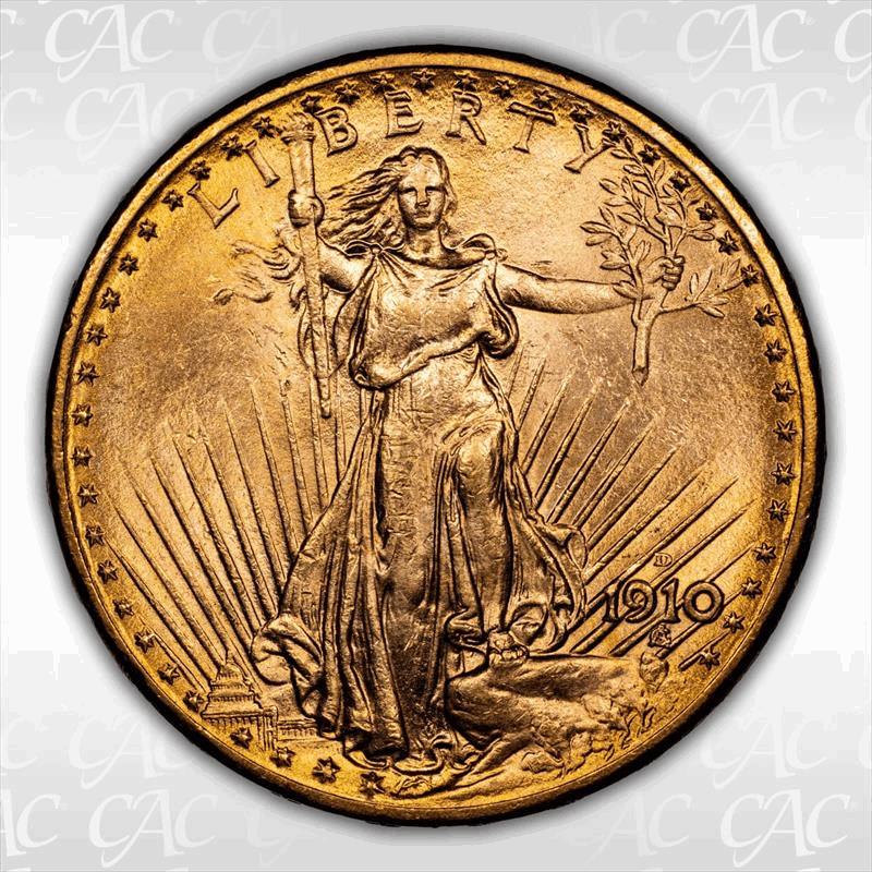 1910-D $20 CACG MS 64 