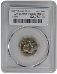 1927 Buffalo PCGS MS 67