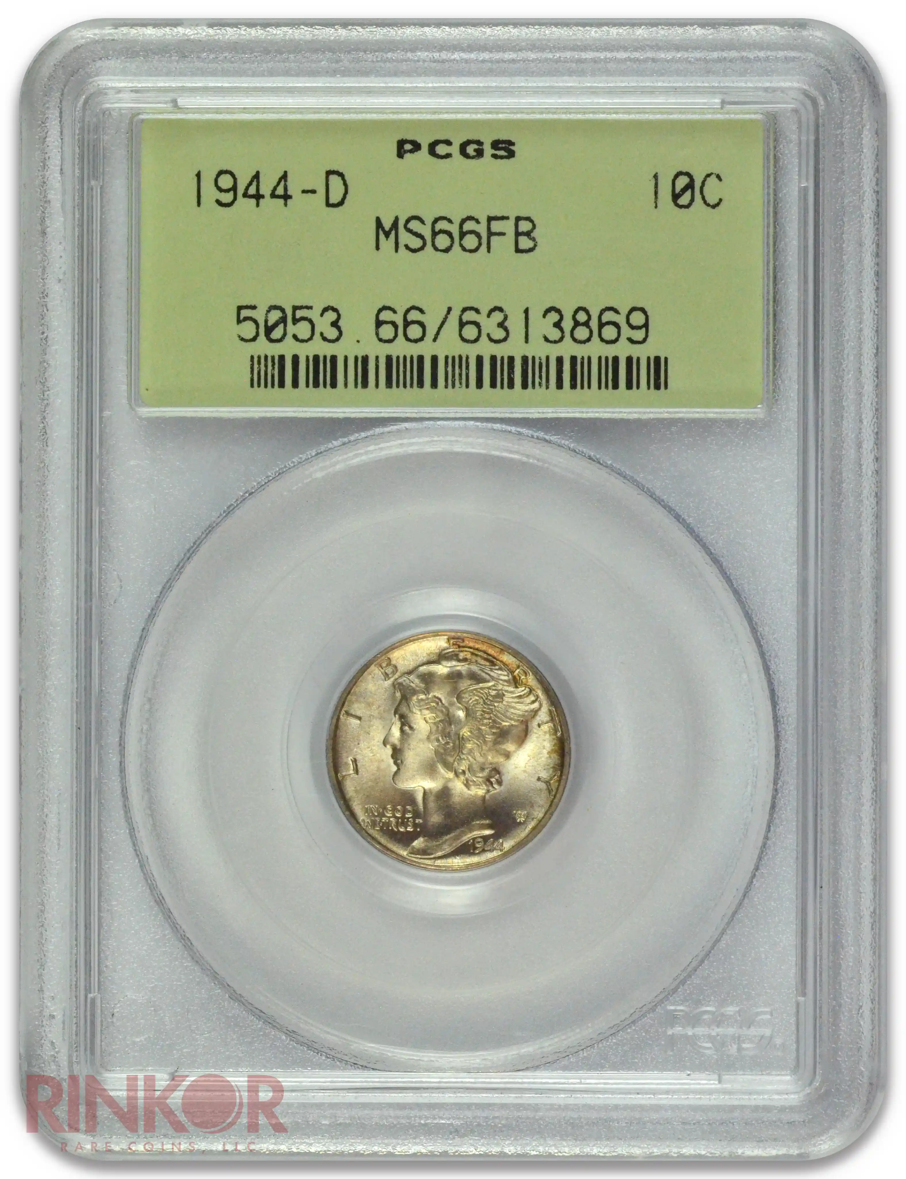1944-D Mercury Dime PCGS MS 66 FB