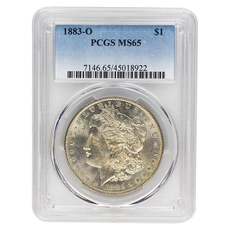 1883-O Morgan Dollar, $1 PCGS MS 65 