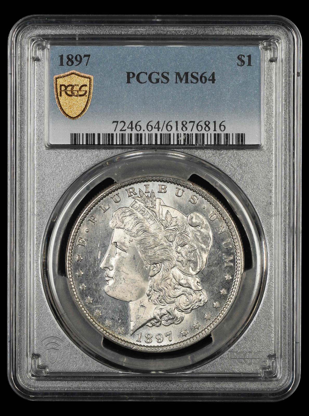 1897 $1 PCGS MS 64