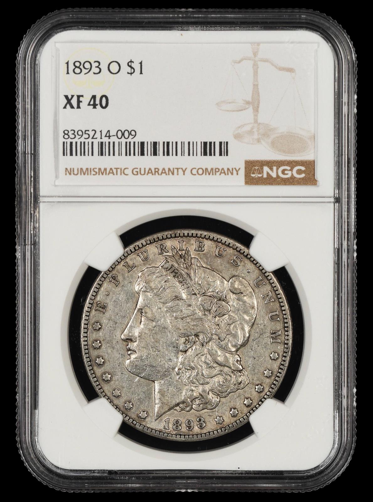 1893 O $1 NGC XF 40