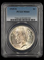 1925 S $1 PCGS MS64 MS64