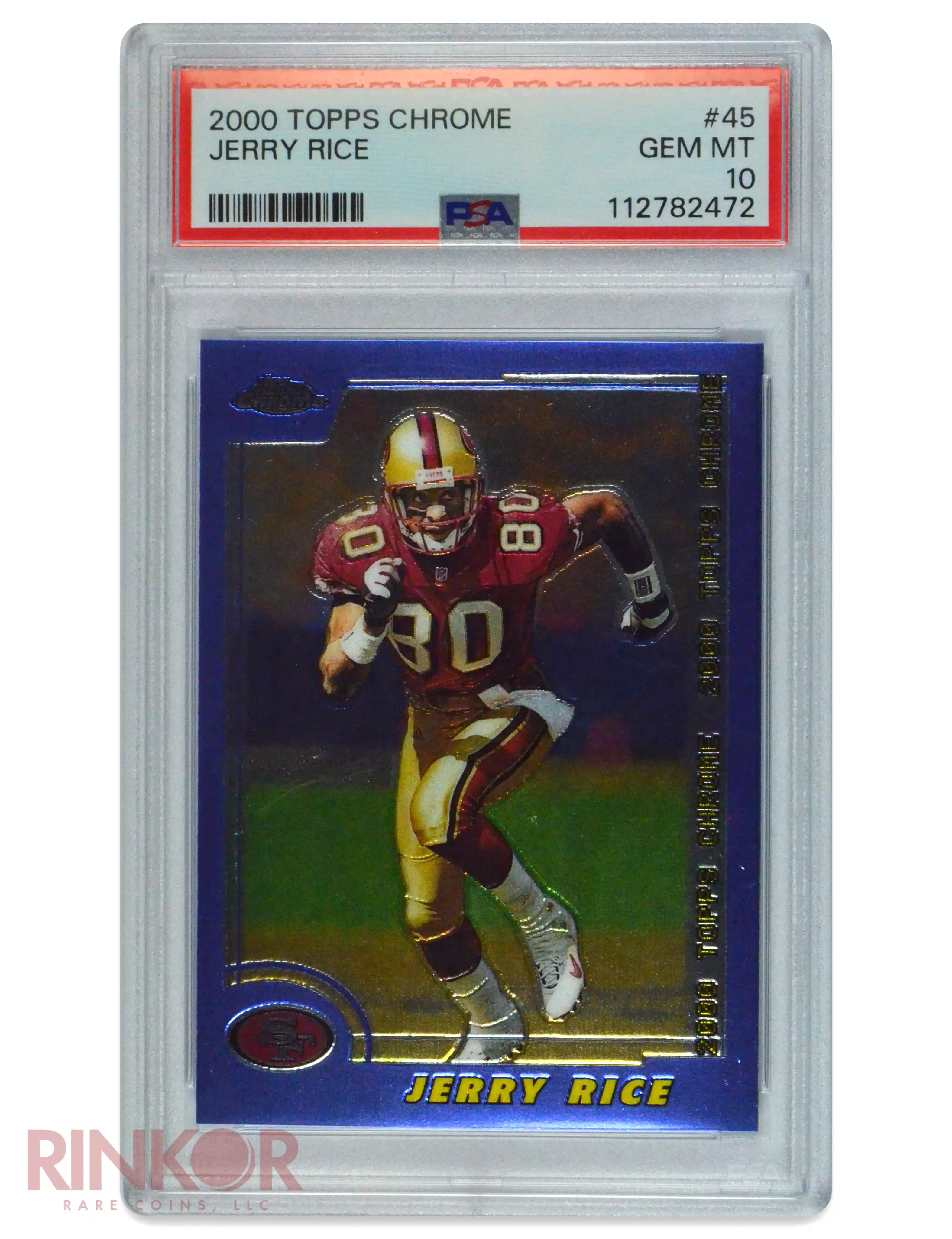 2000 Topps Chrome Jerry Rice #45 PSA GEM MT 10