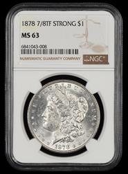 1878 7/8Tf Strong $1 NGC MS 63