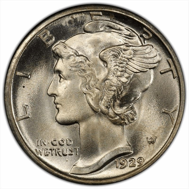 1929-S 10C PCGS MS 67 FB CAC