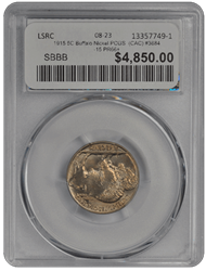 1915 5C Buffalo Nickel PCGS (CAC) #3684-15   PR66+