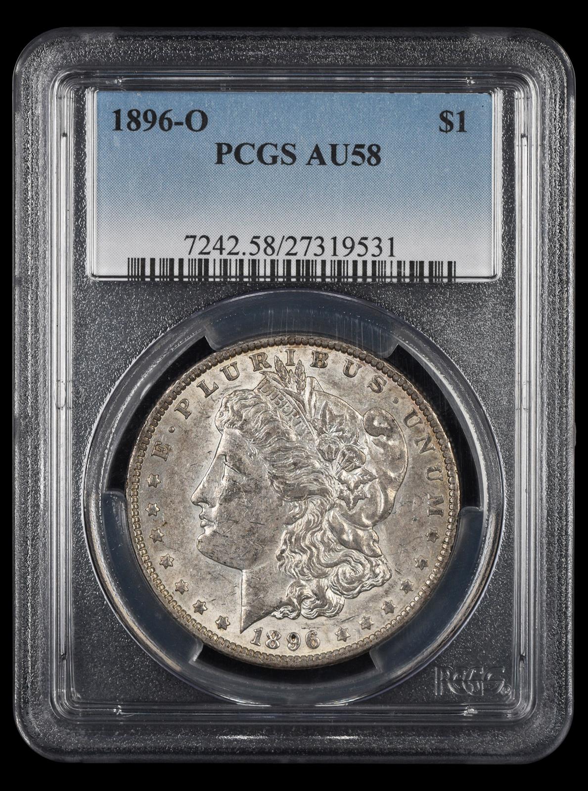 1896-O $1 PCGS AU-58