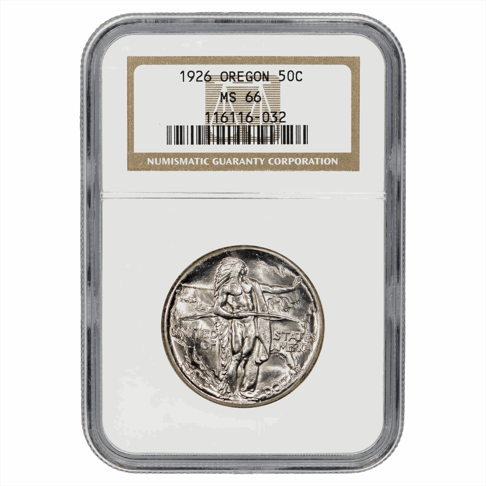 1926 Oregon Commemorative Half Dollar 50C NGC MS 66 