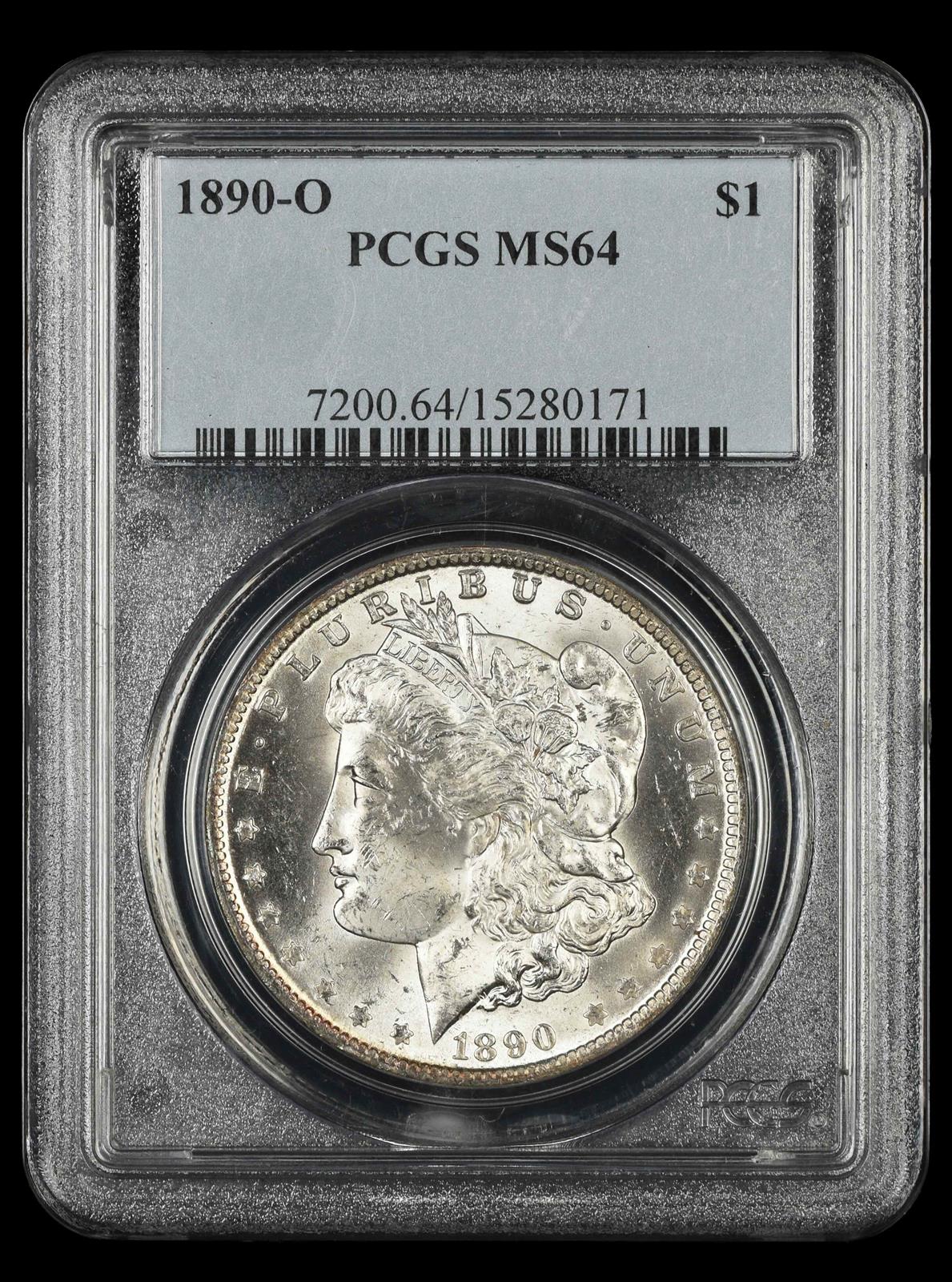 1890-O $1 PCGS MS 64