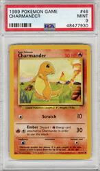1999 Pokemon Game Charmander #46 PSA Mint 9 