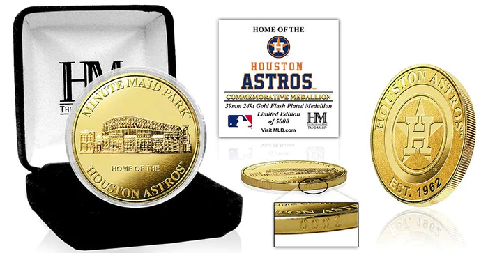 Houston Astros Stadium Gold Mint Coin 