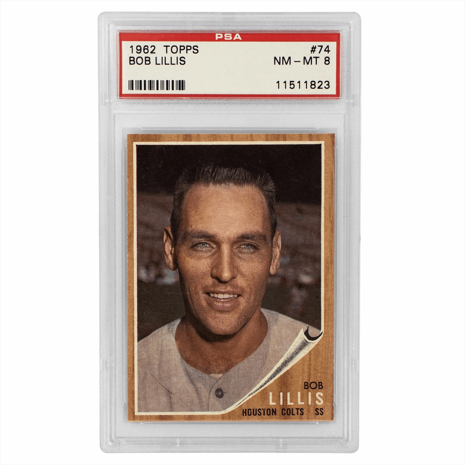 1962 Topps Bob Lillis PSA NM-MT 8 