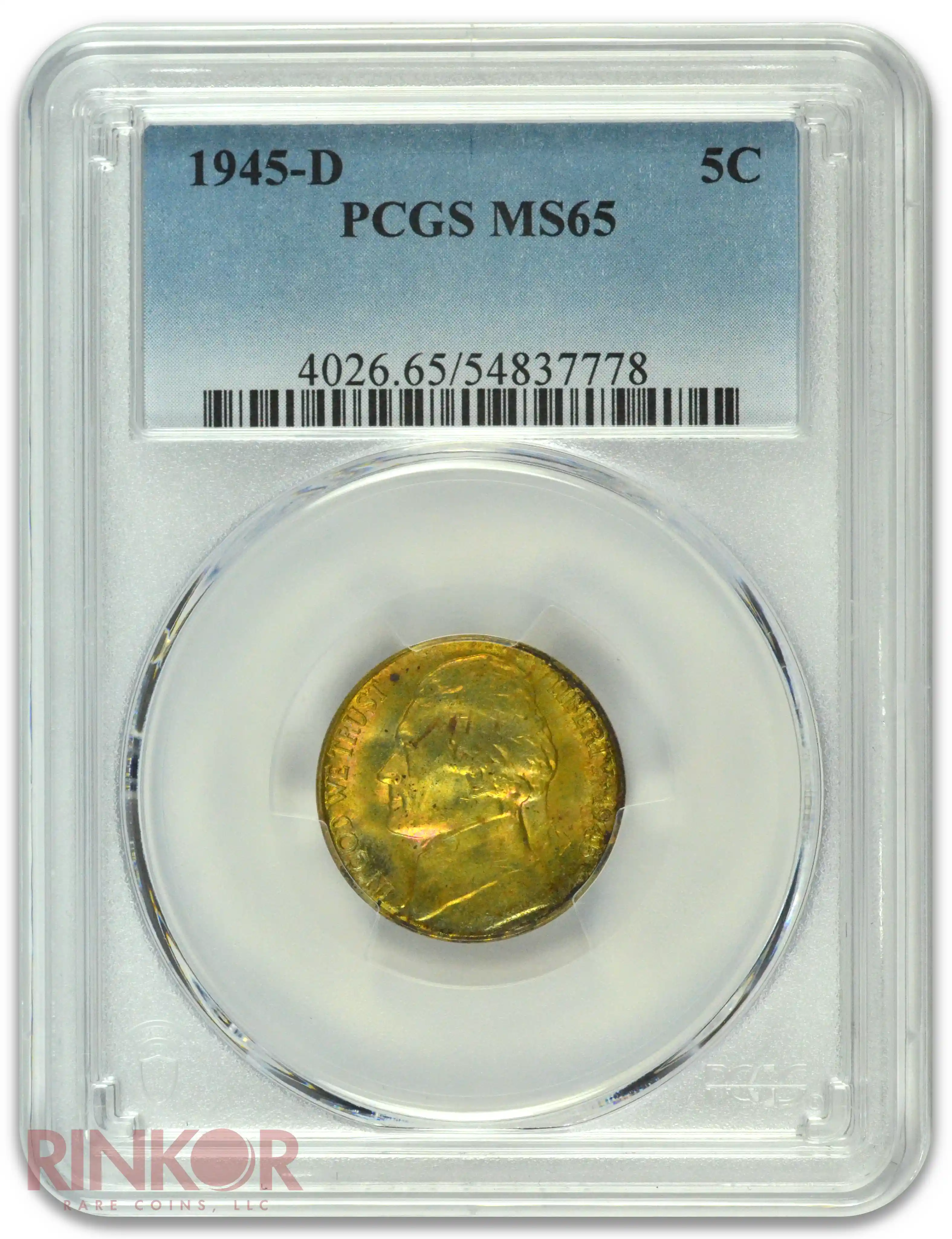 1945-D Jefferson Nickel PCGS MS 65
