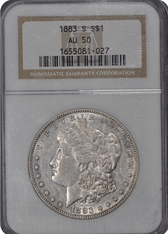 1883 S  Morgan Dollar NGC AU-50