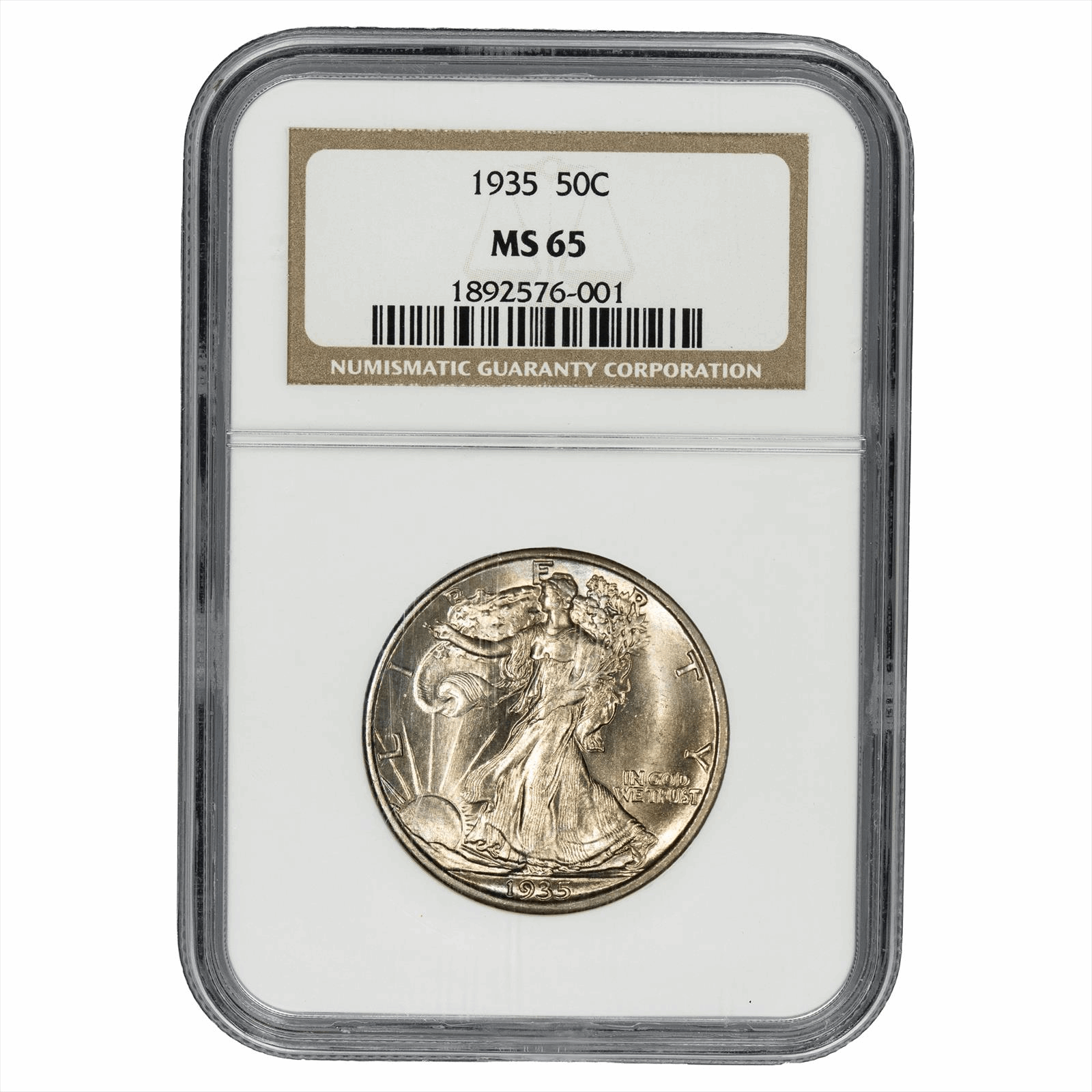 1935 Walking Liberty Half Dollar 50C NGC MS 65