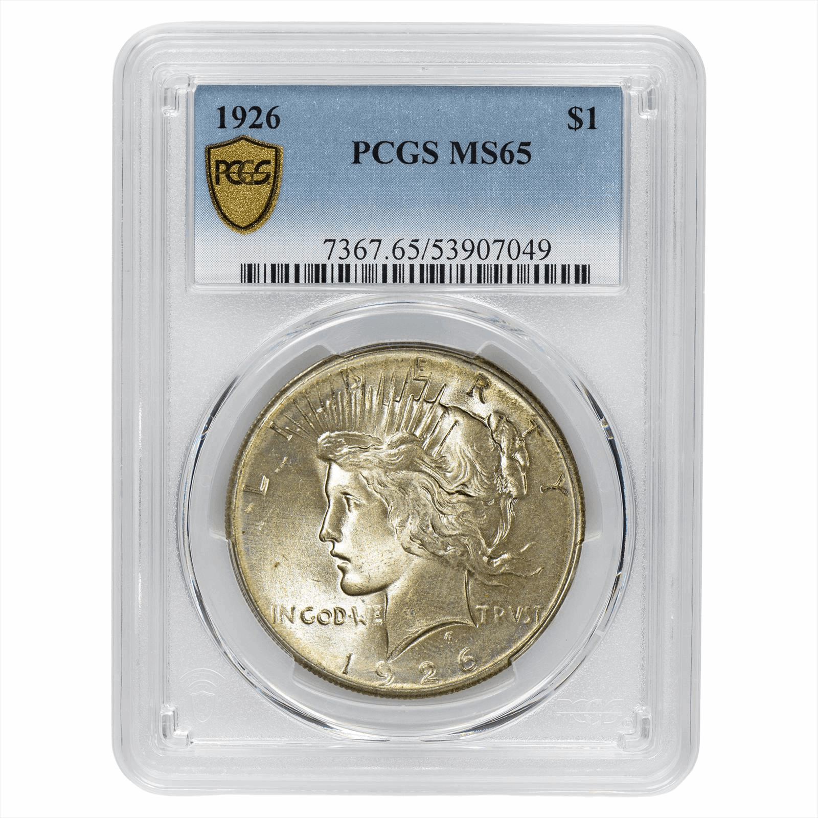 1926 Silver Peace Dollar $1 PCGS MS 65