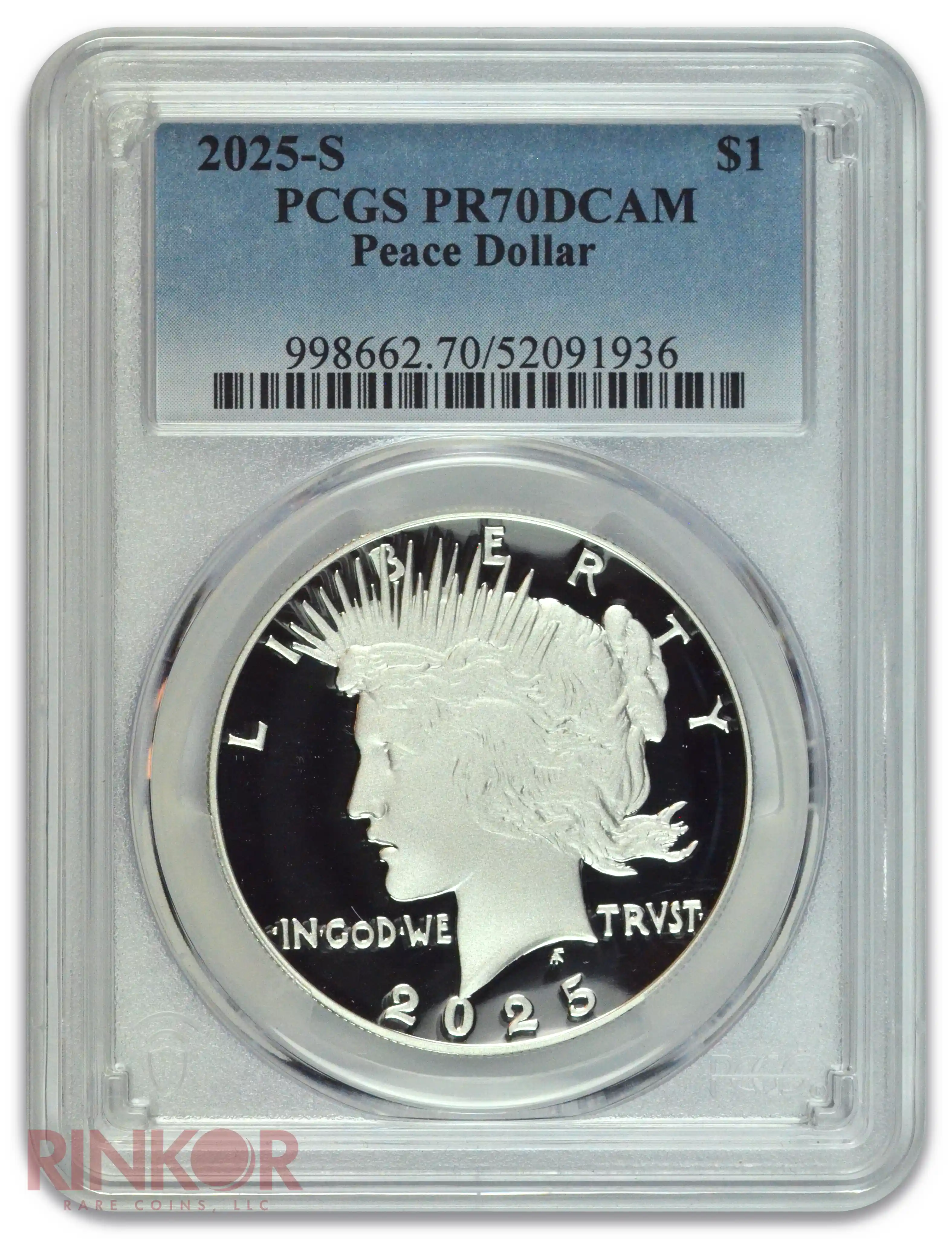 2025-S $1 Peace Dollar PCGS PR 70