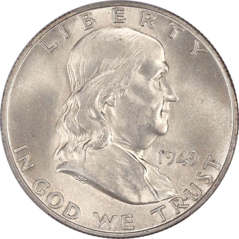 1949-D Franklin Half Dollar 50c PCGS MS63FBL - Nice White Coin