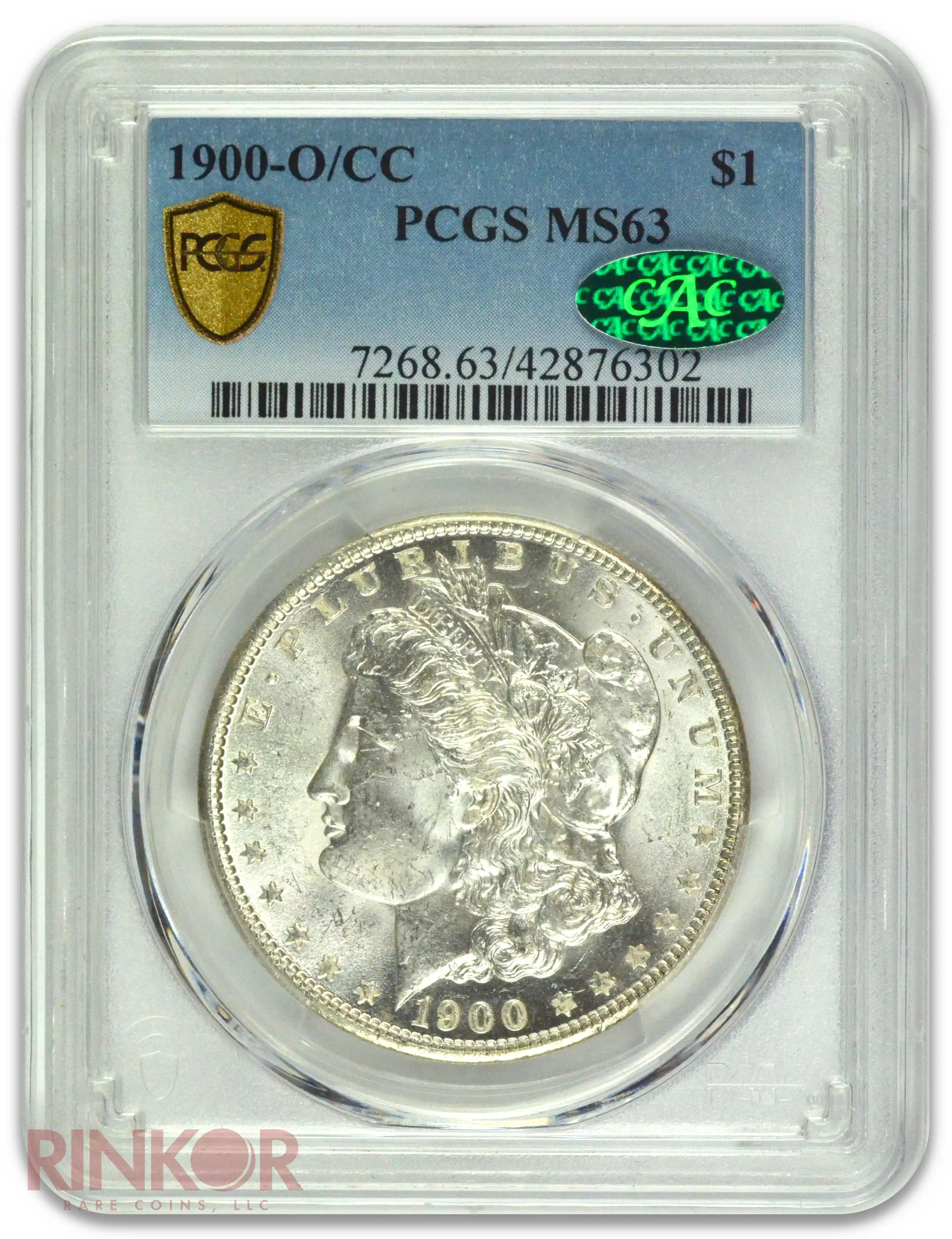 1900-O/CC $1 Morgan Dollar PCGS MS 63 CAC