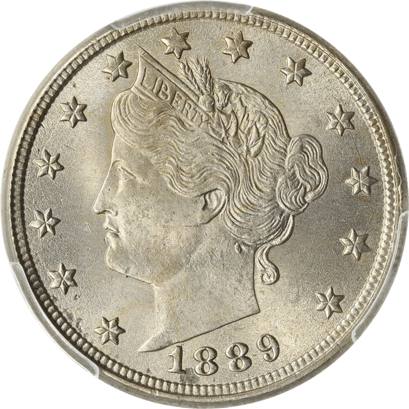 1889 Liberty V Nickel 5c, PCGS MS 65 