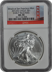 2012 Eagle Early Releases S$1 NGC MS 70
