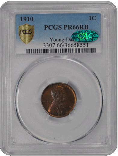 1910 1C PCGS RB (CAC) #3520-1 PR66