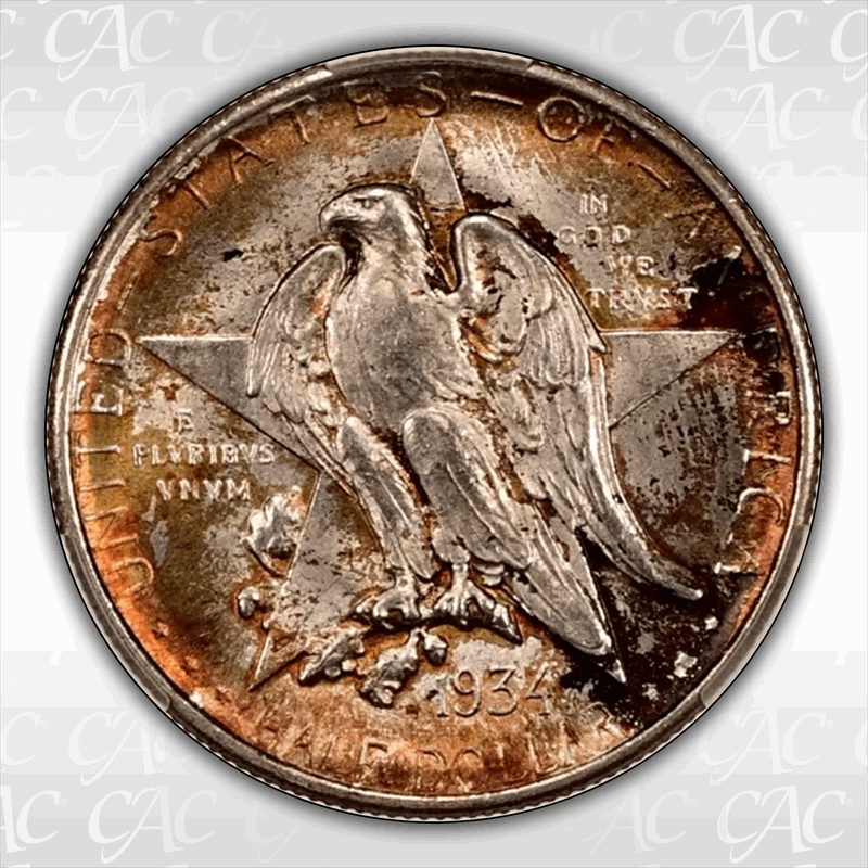 1934 Texas 50c CACG MS 66