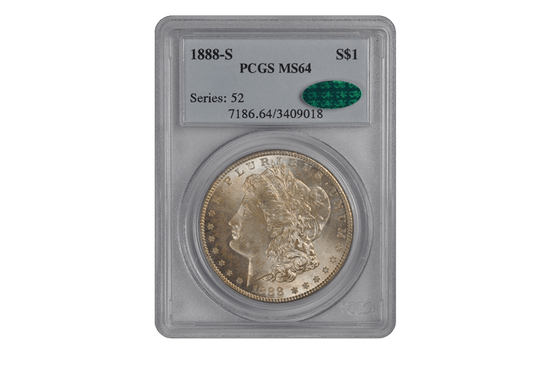 1888-S $1 Morgan Dollar PCGS  (CAC) #3645-5 MS64
