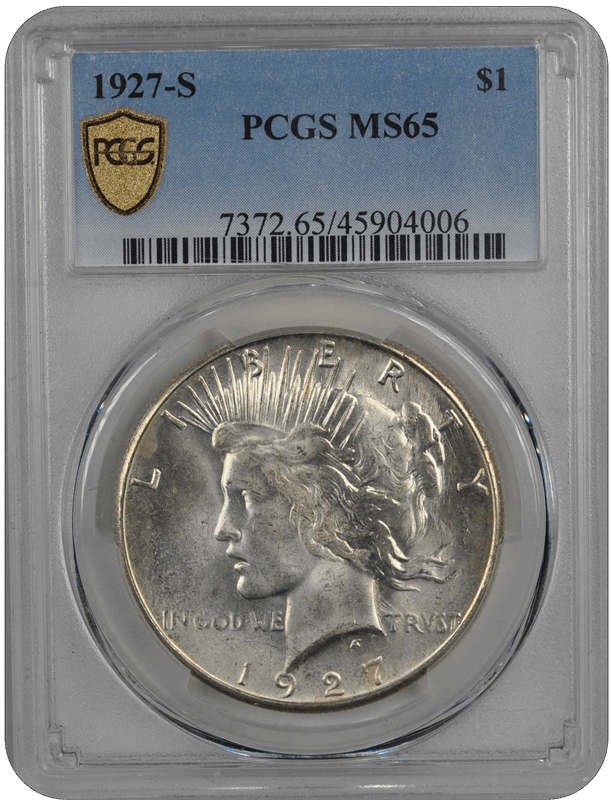 1927-S Peace PCGS MS 65