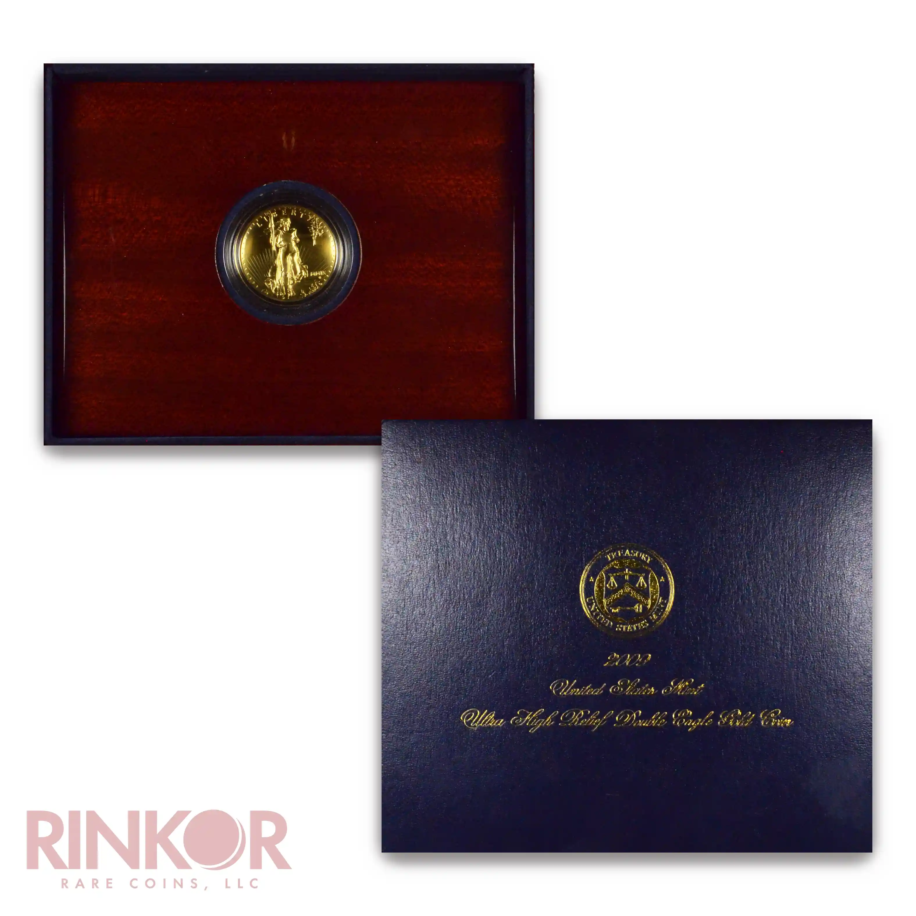 2009 1oz Gold Ultra High Relief Double Eagle Gem BU (Box and CoA)