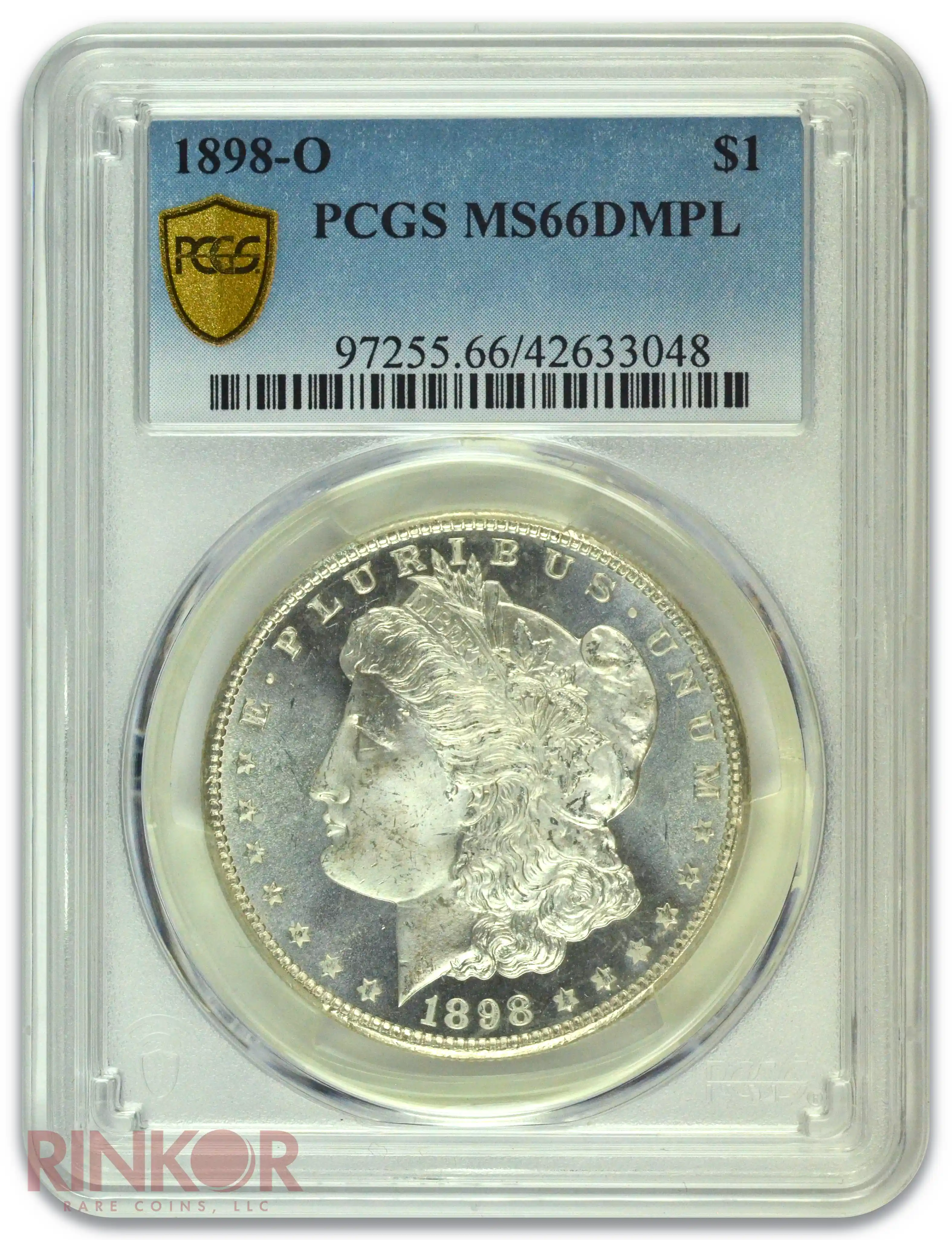 1898-O $1 Morgan Dollar PCGS MS 66 DMPL