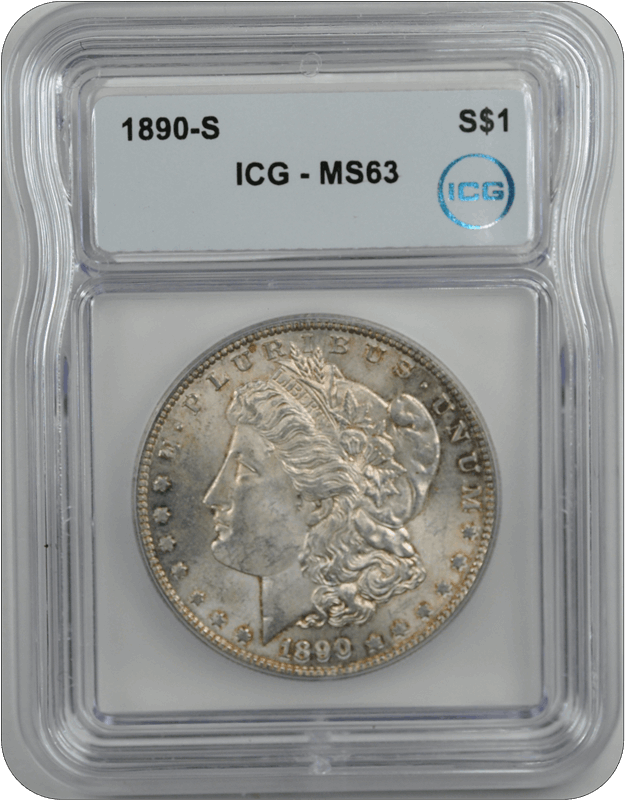 1890-S $1 Morgan Dollar ICG  MS63